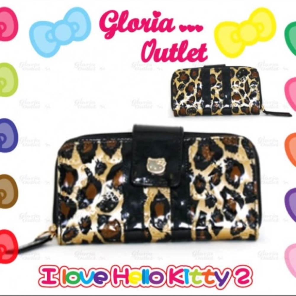 Hello Kitty Loungefly cheetah print wallet